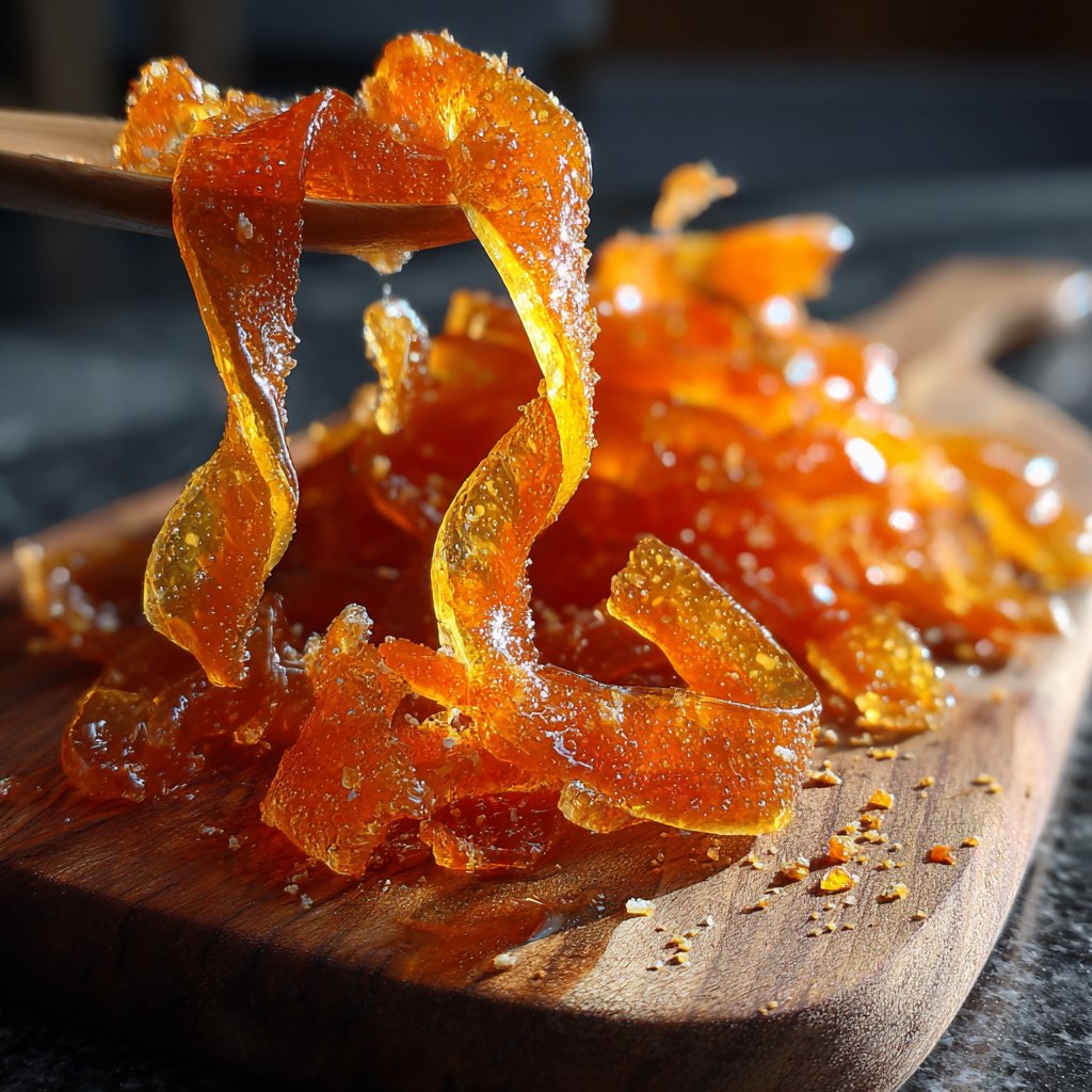 Candied Orange Peel Candy Strips