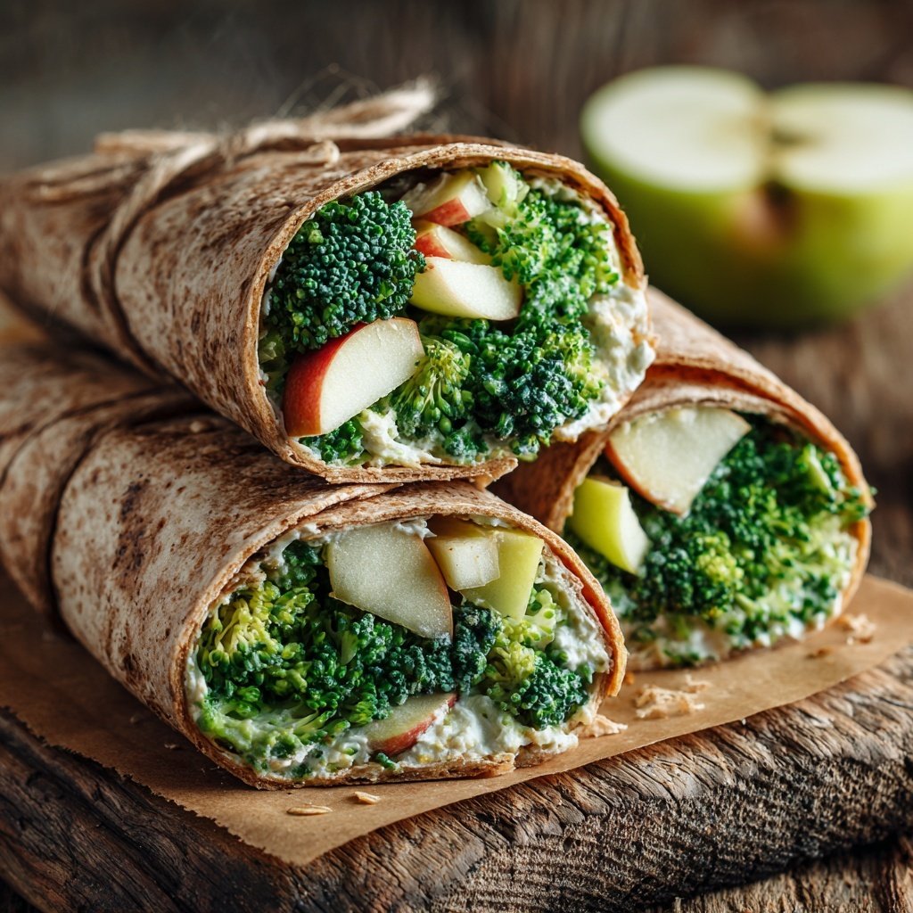 Broccoli and Apple Wraps