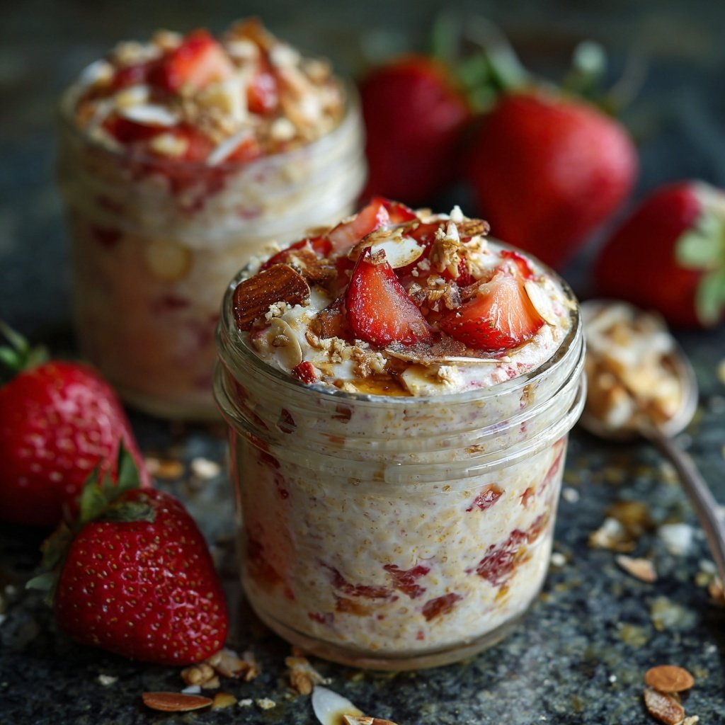 Strawberry Almond Overnight Oats