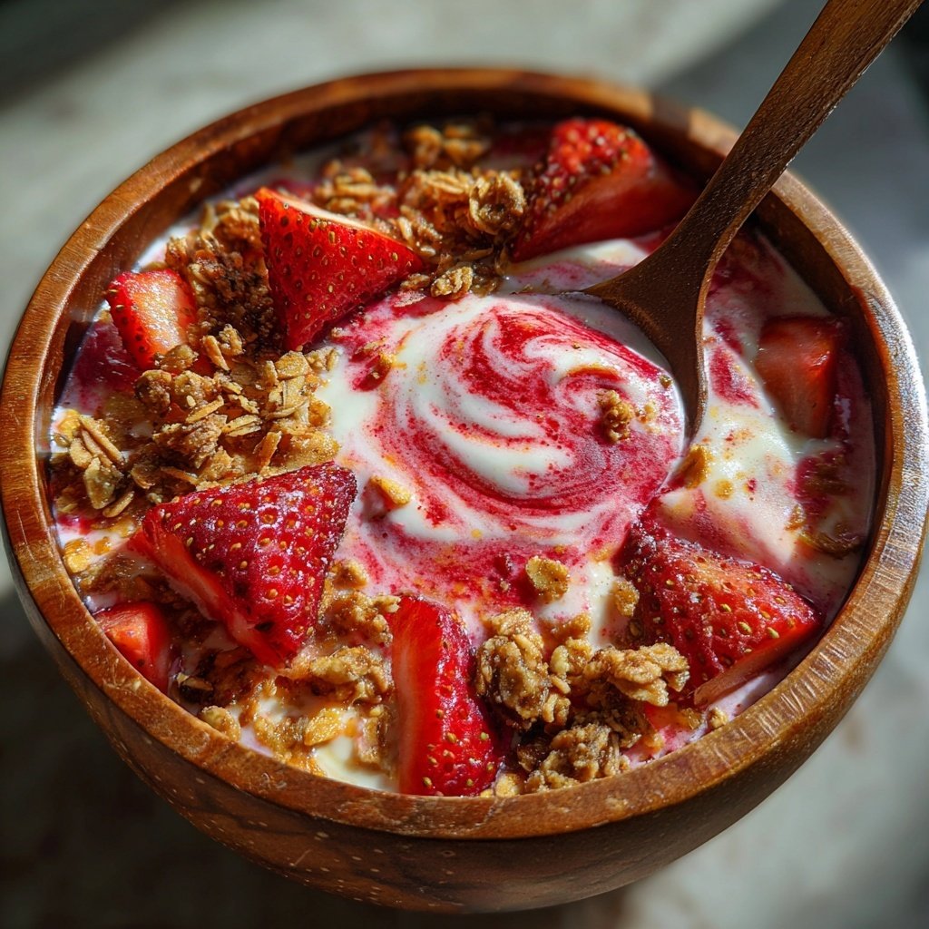 Strawberry Cheesecake Smoothie Bowl