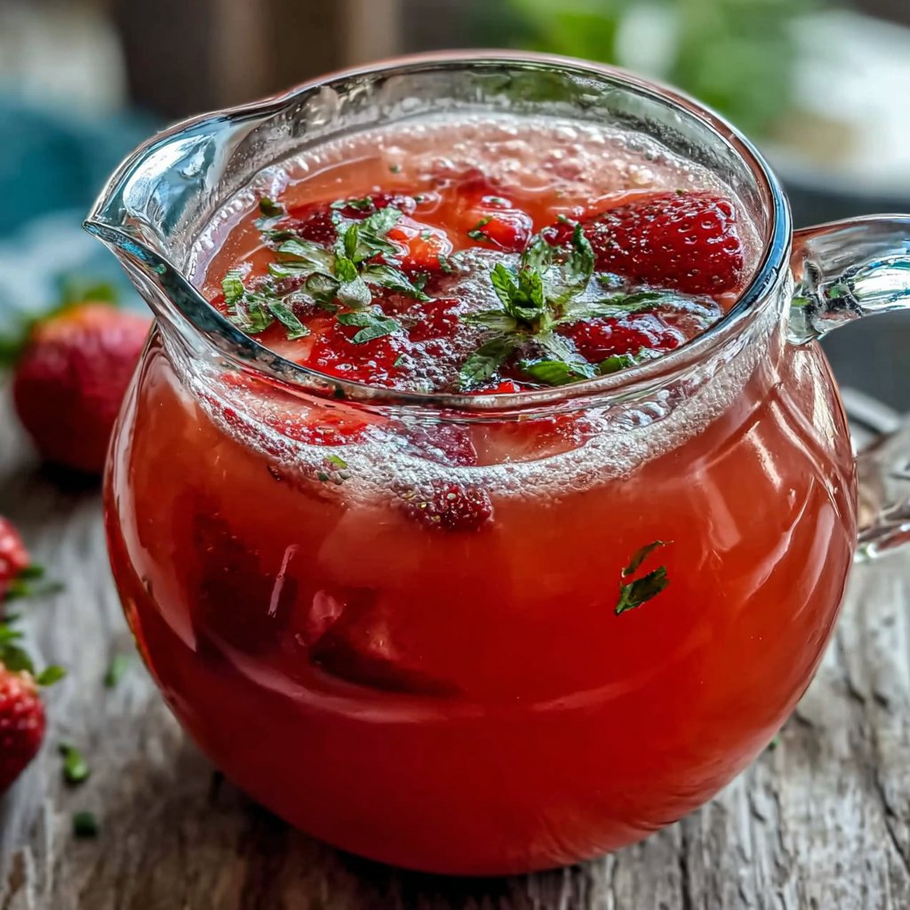 Strawberry-Rosewater Lemonade